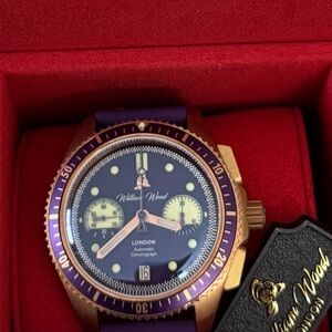 William Wood Purple and Gold Watch